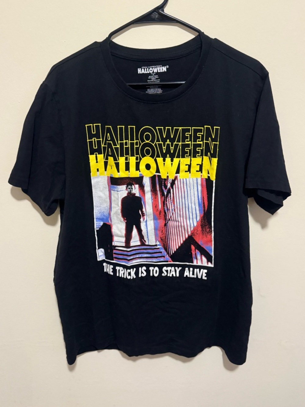 Halloween Graphic Tee with Yellow Logo